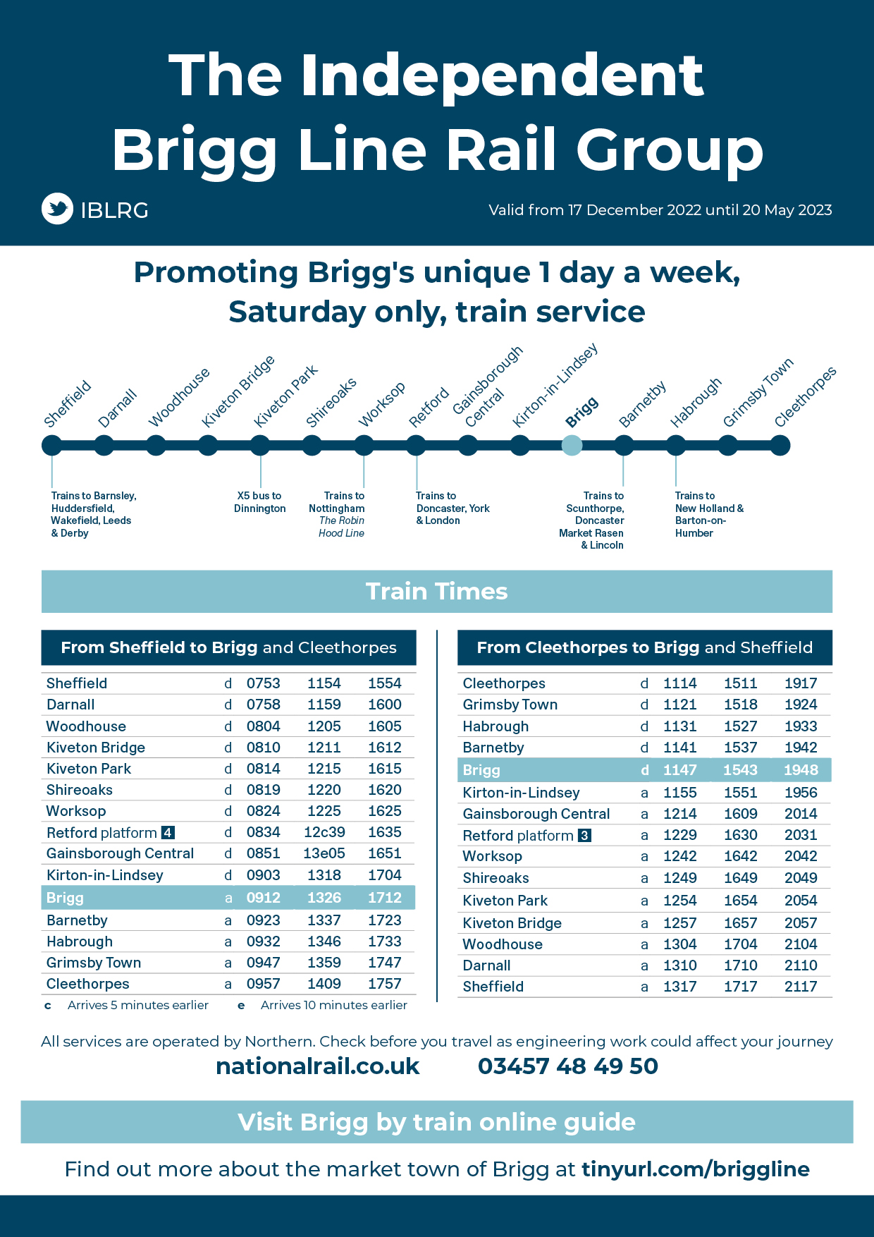 Rail times to May 2023