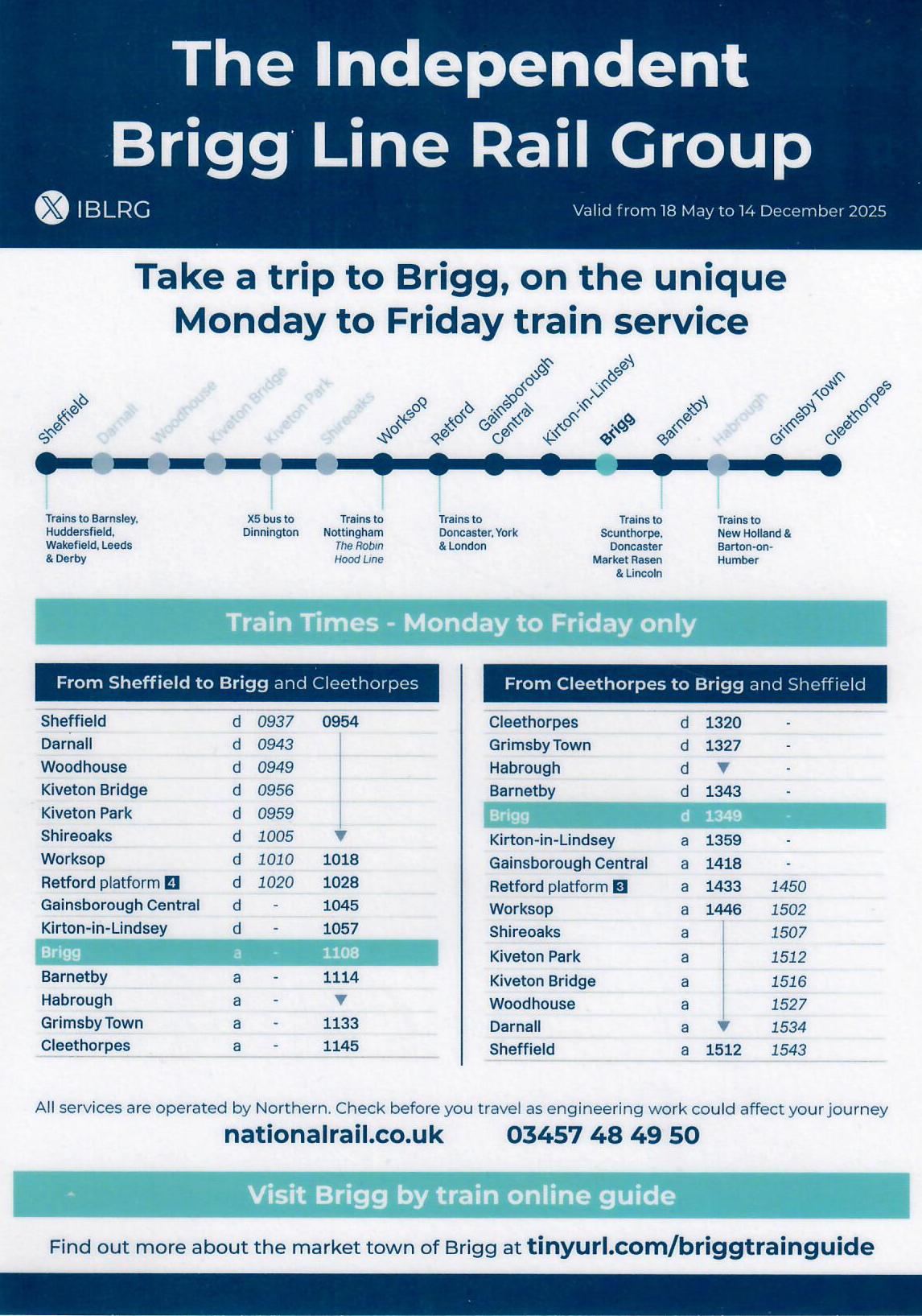 May to December 2025 Timetable