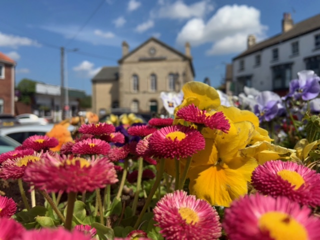 Market Place with Blooms