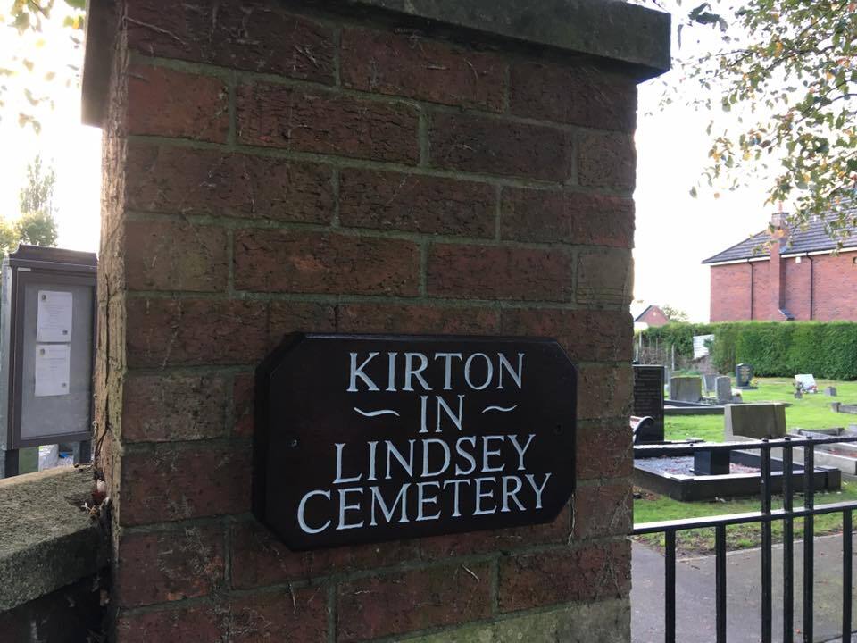 Cemetery sign