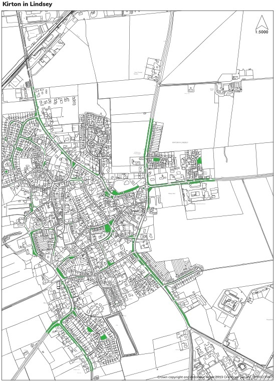 Highway mapping Kirton in Lindsey